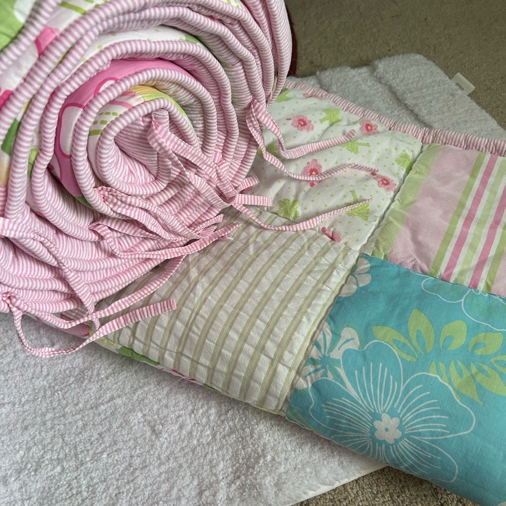 Pottery Barn bumper and Comforter
